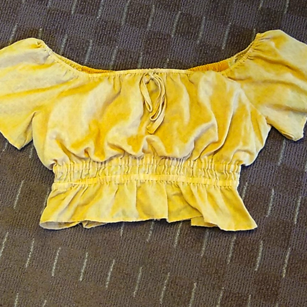 Gold crop top